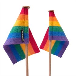 Linedyr regnbue bordflag