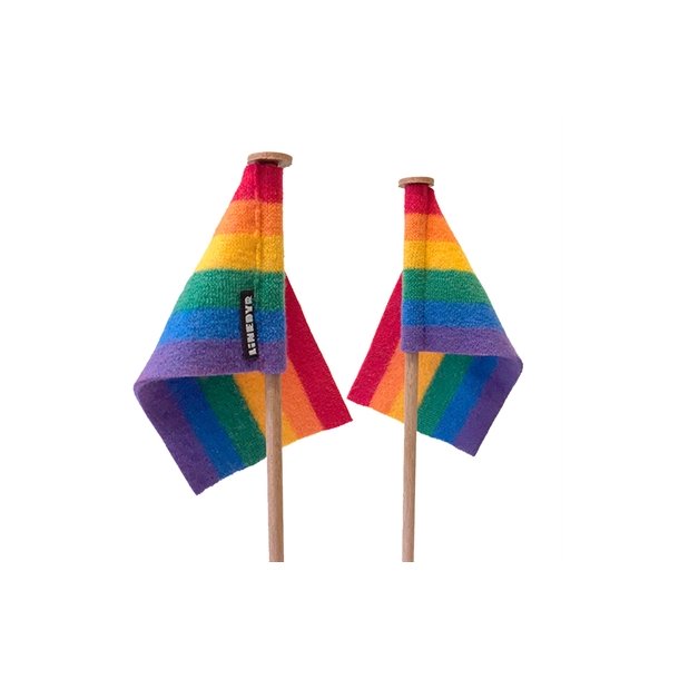 Linedyr regnbue bordflag