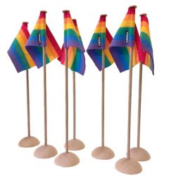 Linedyr regnbue bordflag